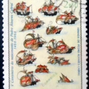 Selo postal da Angola de 1968 Fleet of P. A. Cabral U