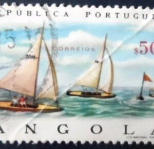 Selo postal da Angola de 1972 Sailing boats U