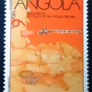 Selo postal da Angola de 1991 Barefoot Coat of Arms N'Dulo M