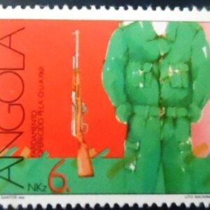 Selo postal da Angola de 1991 Uniforms offered by the OAU M