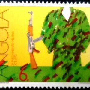 Selo postal da Angola de 1991 Uniforms offered by the OAU M