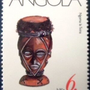 Selo postal da Angola de 1991 Ngoma la Txina