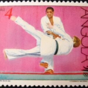 Selo postal da Angola de 1991 Judô M