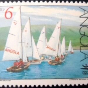 Selo postal da Angola de 1991 Iatismo M