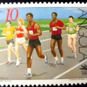 Selo postal da Angola de 1991 Atletismo M