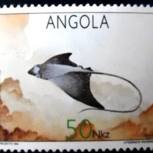 Selo postal da Angola de 1992 Spotted Eagle Ray M