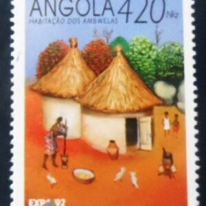 Selo postal da Angola de 1992 Traditional Housing Expo-92 420 M