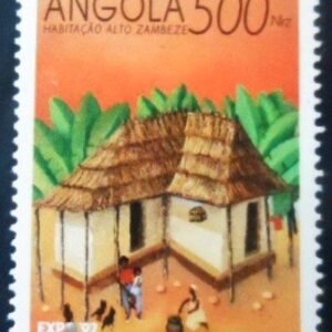 Selo postal da Angola de 1992 Traditional Housing Expo-92 500 M