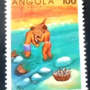 Selo postal da Angola de 1992 Artisanal Fisheries 100 M