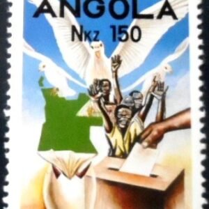Selo postal da Angola de 1992 Free Elections in Angola 150 M