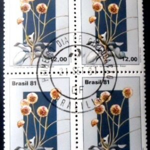 Quadra de selos postais do Brasil de 1981 Eremanthus M1D QD