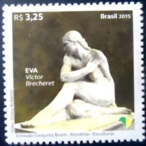 Selo postal do Brasil de 2015 Eva by Victor Brecheret M