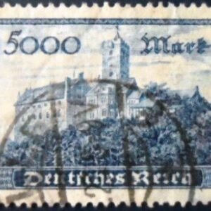 Selo postal do Reino Alemão de 1923 Wartburg Castle U