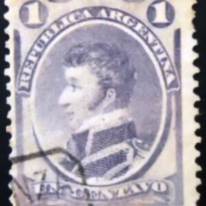 Selo postal da ARgentina de 1878 Antonio González Balcarce U