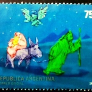 Selo postal da Argentina de 2002 Christmas N