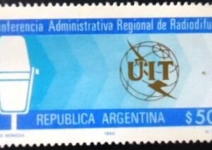 Selo postal da Argentina de 1980 Regional Broadcasting Administrative Conference M