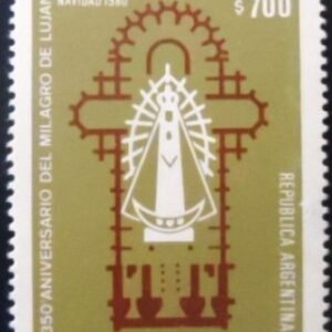 Selo postal da Argentina de 250th anniversary of Miracle of Luján 700 M