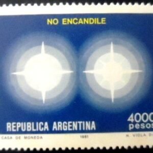 Selo postal da Argentina de 1981 Don't dazzles M