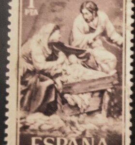 Selo postal da Espanha de 1961 Christmas 1961 U