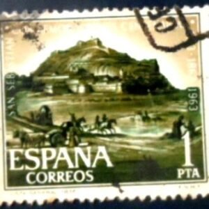Selo postal da Espanha de 1963 Anniversary of San Sebastián U