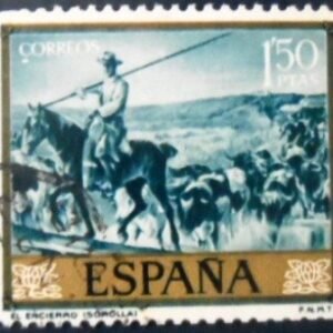 Selo postal da Espanha de 1964 Andalucía El Encierro U