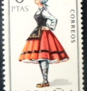 Selo postal da Espanha de 1967 Alava M