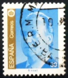 Selo postal da Espanha de 1995 King Juan Carlos I 30 U