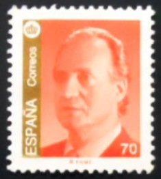 Selo postal da Espanha de 1998 King Juan Carlos I 70 N