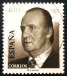 Selo postal da Espanha de 2002 King Juan Carlos I 0.01 U sev