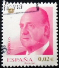 Selo postal da Espanha de 2004 King Juan Carlos I 0.02 U