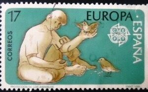 Selo postal da Espanha de 1986 Nature Protection U