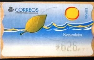 Selo postal da Espanha de 1997 Nature U