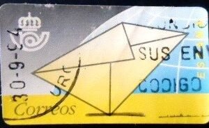 Selo postal da Espanha de 2002 Letter U sev