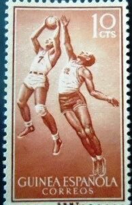 Selo postal da Guiné Espanhola de 1958 Sport