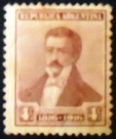 Selo postal da Argentina de 1916 Francisco Narciso de Laprida 4 N