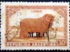 Selo postal da Argentina de 1936 Ministry of Foreign Affairs 30 MRC U