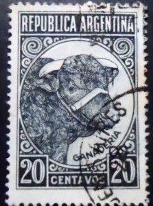 Selo postal da Argentina de 1942 Cattle 20 U sev