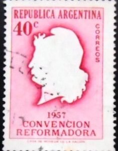 Selo postal da Argentina de 1957 Connstitutional Reform Convention 40 U