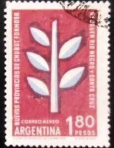 Selo postal da Argentina de 960 Five New Provinces U
