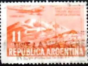 Selo postal da Argentina de 1965 Base Teniente Matienzo U