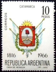 Selo postal da Argentina de 1966 Catamarca M