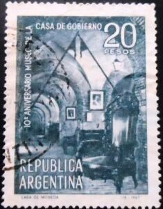 Selo postal da Argentina de 1967 Government House Museum U