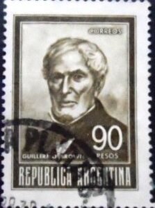 Selo postal da Argentina de 1969 Guillermo Brown 90 U