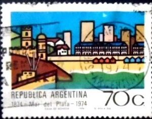 Selo ostal da Argentina de 1974 Town of Mar del Plata U