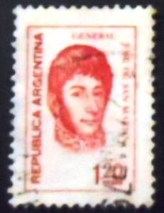 Selo postal da Argentina de 1974 José Francisco de San Martín 1.20 U