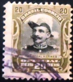 Selo postal do Brasil de 1913 Hermes da Fonseca 20 U