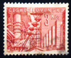 Selo postal da Tchecoslováquia de 1961 Kladno U