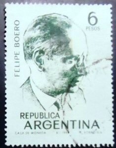 Selo postal da Argentina de 1969 Felipe Boero U