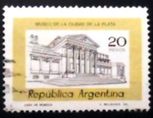 Selo postal da Argentina de 1978 La Plata City Museum U