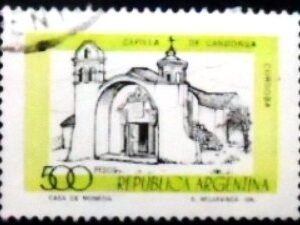 Selo postal da Argentina de 1978 Capilla de Candonga U